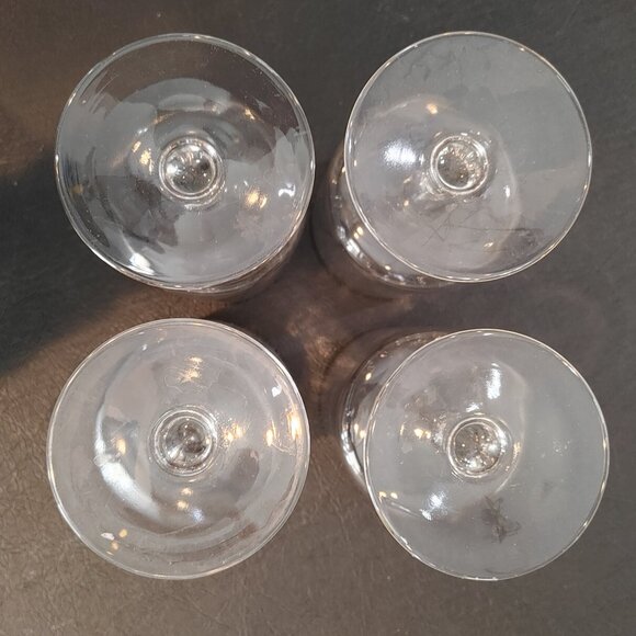Vintage MCM Dorothy Thorpe Allegro Silver Wide Band Wine Water Goblet Glasses - Picture 5 of 8